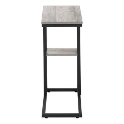 Accent Table / C-Shaped / End / Side / Snack / Living Room / Bedroom / Metal / Laminate / Grey / Black / Contemporary / Modern - Monarch Specialties I 3671 14 Accent Table / C-Shaped / End / Side / Snack / Living Room / Bedroom / Metal / Laminate / Grey / Black / Contemporary / Modern - Monarch Specialties I 3671 -Bedroom Furniture Shop 69 i 3671 8