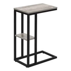 Accent Table / C-Shaped / End / Side / Snack / Living Room / Bedroom / Metal / Laminate / Grey / Black / Contemporary / Modern - Monarch Specialties I 3671 15 Accent Table / C-Shaped / End / Side / Snack / Living Room / Bedroom / Metal / Laminate / Grey / Black / Contemporary / Modern - Monarch Specialties I 3671 -Bedroom Furniture Shop 69 i 3671 9