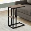 Accent Table / C-Shaped / End / Side / Snack / Living Room / Bedroom / Metal / Laminate / Brown / Black / Contemporary / Modern - Monarch Specialties I 3672