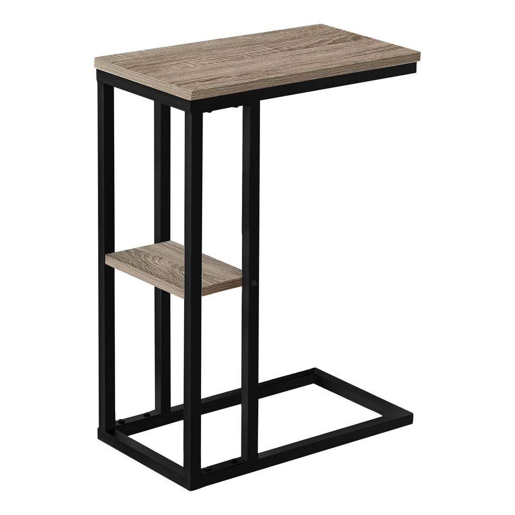 Accent Table / C-Shaped / End / Side / Snack / Living Room / Bedroom / Metal / Laminate / Brown / Black / Contemporary / Modern - Monarch Specialties I 3672 5 Accent Table / C-Shaped / End / Side / Snack / Living Room / Bedroom / Metal / Laminate / Brown / Black / Contemporary / Modern - Monarch Specialties I 3672 - Image 3
