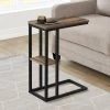 Accent Table / C-Shaped / End / Side / Snack / Living Room / Bedroom / Metal / Laminate / Brown / Black / Contemporary / Modern - Monarch Specialties I 3673 -Bedroom Furniture Shop 69 i 3673 1
