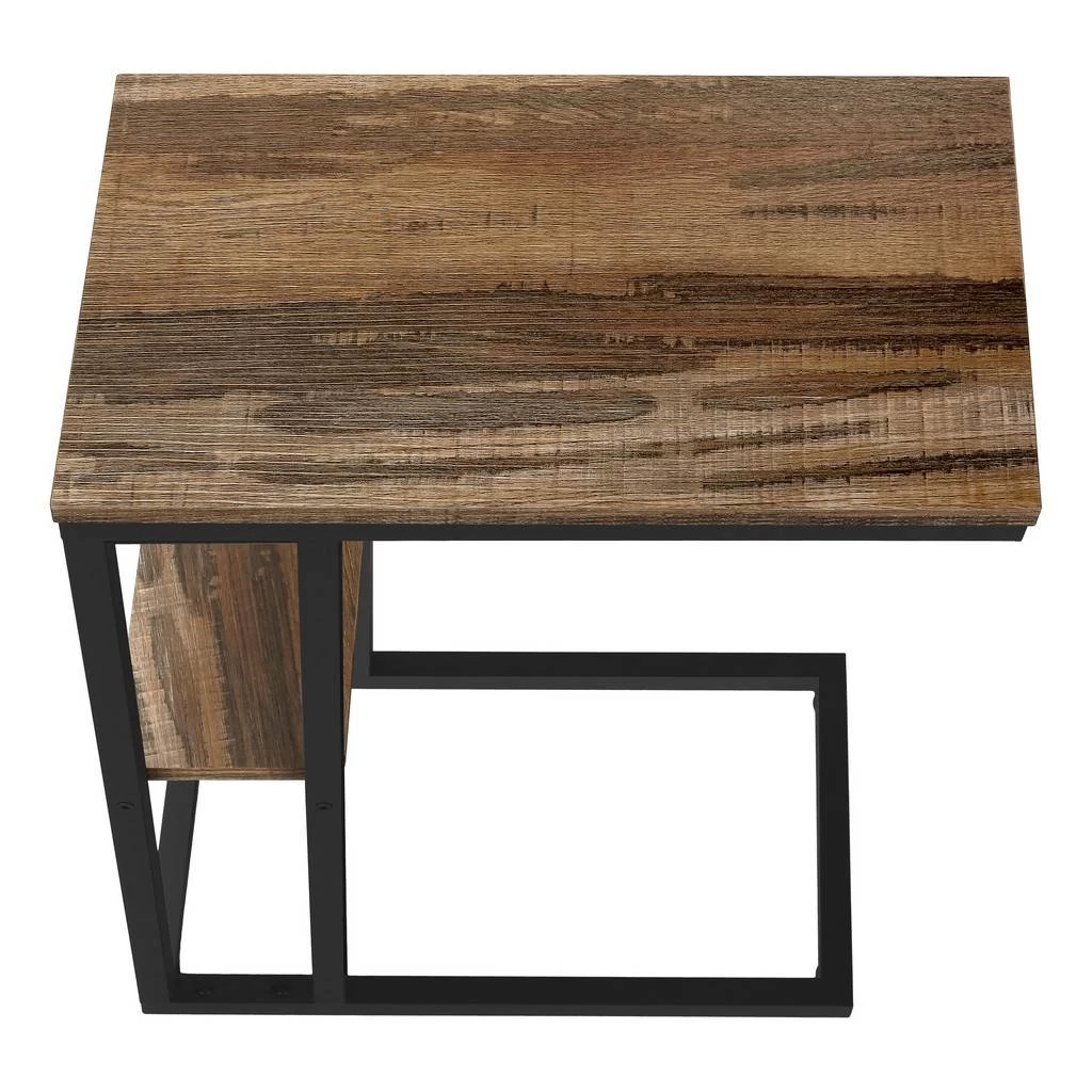 Accent Table / C-Shaped / End / Side / Snack / Living Room / Bedroom / Metal / Laminate / Brown / Black / Contemporary / Modern - Monarch Specialties I 3673 8 Accent Table / C-Shaped / End / Side / Snack / Living Room / Bedroom / Metal / Laminate / Brown / Black / Contemporary / Modern - Monarch Specialties I 3673 - Image 6