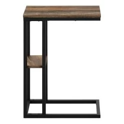 Accent Table / C-Shaped / End / Side / Snack / Living Room / Bedroom / Metal / Laminate / Brown / Black / Contemporary / Modern - Monarch Specialties I 3673 13 Accent Table / C-Shaped / End / Side / Snack / Living Room / Bedroom / Metal / Laminate / Brown / Black / Contemporary / Modern - Monarch Specialties I 3673 -Bedroom Furniture Shop 69 i 3673 7