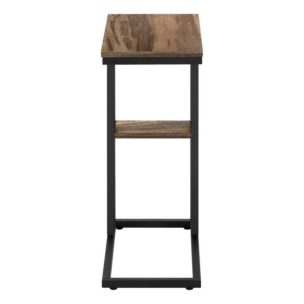 Accent Table / C-Shaped / End / Side / Snack / Living Room / Bedroom / Metal / Laminate / Brown / Black / Contemporary / Modern - Monarch Specialties I 3673 6 Accent Table / C-Shaped / End / Side / Snack / Living Room / Bedroom / Metal / Laminate / Brown / Black / Contemporary / Modern - Monarch Specialties I 3673 - Image 4