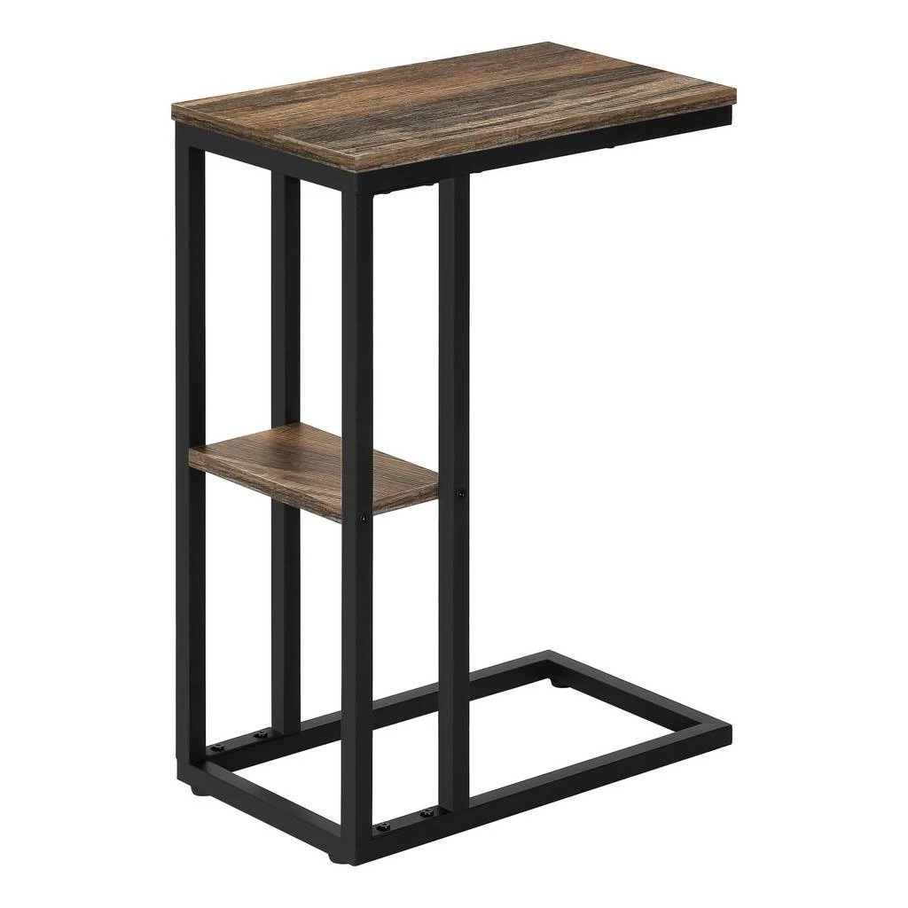 Accent Table / C-Shaped / End / Side / Snack / Living Room / Bedroom / Metal / Laminate / Brown / Black / Contemporary / Modern - Monarch Specialties I 3673 7 Accent Table / C-Shaped / End / Side / Snack / Living Room / Bedroom / Metal / Laminate / Brown / Black / Contemporary / Modern - Monarch Specialties I 3673 - Image 5