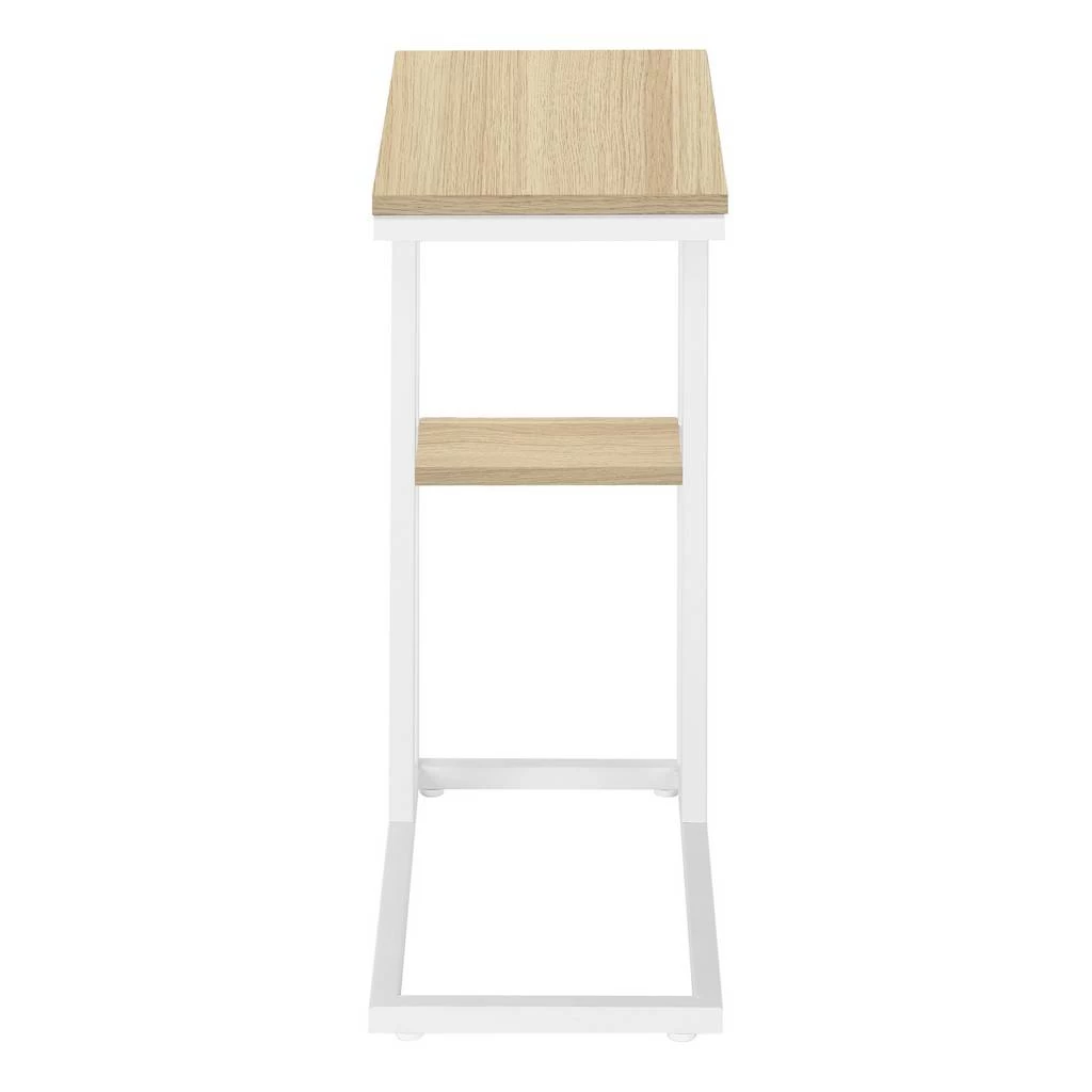 Accent Table / C-Shaped / End / Side / Snack / Living Room / Bedroom / Metal / Laminate / Natural / White / Contemporary / Modern - Monarch Specialties I 3677 6 Accent Table / C-Shaped / End / Side / Snack / Living Room / Bedroom / Metal / Laminate / Natural / White / Contemporary / Modern - Monarch Specialties I 3677 - Image 4