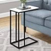 Accent Table / C-Shaped / End / Side / Snack / Living Room / Bedroom / Metal / Laminate / White / Black / Contemporary / Modern - Monarch Specialties I 3760 -Bedroom Furniture Shop 69 i 3760 1