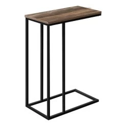 Accent Table / C-Shaped / End / Side / Snack / Living Room / Bedroom / Metal / Laminate / Brown / Black / Contemporary / Modern - Monarch Specialties I 3764 -Bedroom Furniture Shop 69 i 3764 6