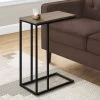Accent Table / C-Shaped / End / Side / Snack / Living Room / Bedroom / Metal / Laminate / Brown / Black / Contemporary / Modern - Monarch Specialties I 3766 2 Accent Table / C-Shaped / End / Side / Snack / Living Room / Bedroom / Metal / Laminate / Brown / Black / Contemporary / Modern - Monarch Specialties I 3766 -Bedroom Furniture Shop 69 i 3766 1
