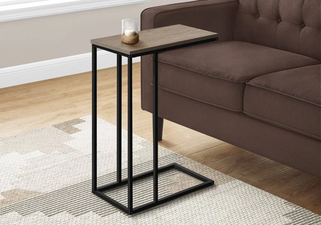 Accent Table / C-Shaped / End / Side / Snack / Living Room / Bedroom / Metal / Laminate / Brown / Black / Contemporary / Modern - Monarch Specialties I 3766 3 Accent Table / C-Shaped / End / Side / Snack / Living Room / Bedroom / Metal / Laminate / Brown / Black / Contemporary / Modern - Monarch Specialties I 3766