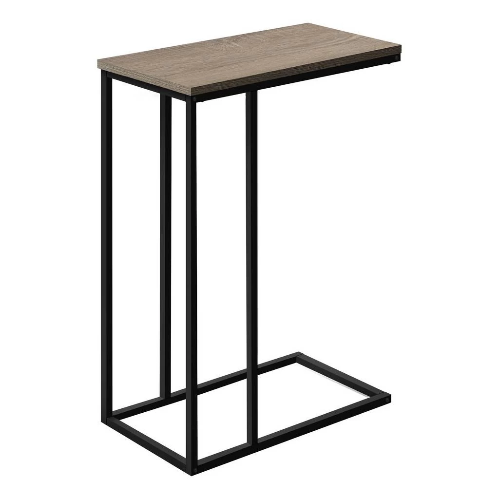 Accent Table / C-Shaped / End / Side / Snack / Living Room / Bedroom / Metal / Laminate / Brown / Black / Contemporary / Modern - Monarch Specialties I 3766 5 Accent Table / C-Shaped / End / Side / Snack / Living Room / Bedroom / Metal / Laminate / Brown / Black / Contemporary / Modern - Monarch Specialties I 3766 - Image 3