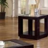 Accent Table / Side / End / Nightstand / Lamp / Living Room / Bedroom / Veneer / Tempered Glass / Brown / Clear / Transitional - Monarch Specialties I 7811E