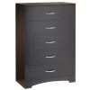 QuikFurn Modern 5 Drawer Bedroom Chest In Chocolate Finish Dark Brown -Bedroom Furniture Shop 6a66d54c19b046069ef4d85c6e518db7