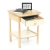 QuikFurn Natural Wood Finish 1-Drawer Bedroom End Table Nightstand Natural -Bedroom Furniture Shop 6d18757048e44be6b0b0a58207df1104