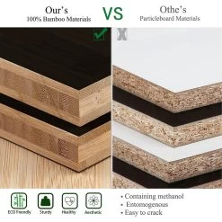 Nightstand, Bedside Table With Drawer, Square End Table, Bamboo Side Table For Bedroom, Living Room, Small Space, Modern Night Stand With Open Shelf, Set Of 1, Black -Bedroom Furniture Shop 6d50820b674c4379b90bf11f960dd591