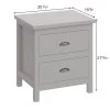 Versatile Gray 2-Drawers Nightstand, Bedside Table, End Table For Living Room Bedroom Assembled With Sturdy Solid Wood -Bedroom Furniture Shop 7a3d42dab4be4d4aa5f16816581b11c0