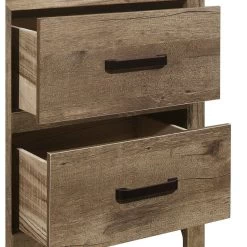 Bedroom Wooden Nightstand 1pc Weathered Pine Finish 2x Drawers Transitional Style Furniture Natural -Bedroom Furniture Shop 7ca737c2deb542b58ee188621b847e57