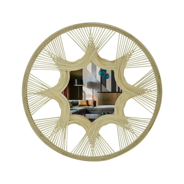 Extra 20% OFF 23.6" Boho Round Woven Rattan Wall Mirror Decor Art Living Room Bedroom 8 Extra 20% OFF 23.6" Boho Round Woven Rattan Wall Mirror Decor Art Living Room Bedroom - Image 6