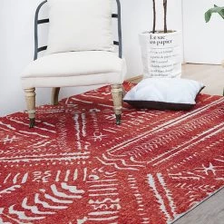 3'x 5' Boho Area Rug Red Moroccan Decorative Carpet Living Room & Bedroom -Bedroom Furniture Shop 7ff33b0c0b7f639826ff3f4e6521aeb7