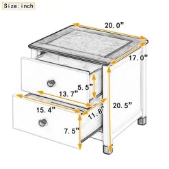 Wooden Nightstand With Two Drawers For Kids, End Table For Bedroom Cream -Bedroom Furniture Shop 801808480cf24fb18f5bcebb9b3aeca4