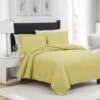 RT Designers Collection Ruby 3pc Pinsonic High Quality All Season Quilt Set For Revitalize Bedroom King Yellow Yellow -Bedroom Furniture Shop 8474468de75e431dbc1221fa0bc6c793