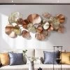 53.9" Farmhouse Gold Ginkgo Leaves Wall Decor For Living Room Bedroom Metal Wall Art