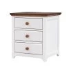 Wooden Nightstand With USB Charging Ports And Three Drawers, End Table For Bedroom, White -Bedroom Furniture Shop 93d4249900ee4148946ed4b99354746b