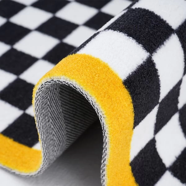 5'x 7' Modern Checkered Area Rug Black And White Decorative Carpet Living Room Bedroom 6 5'x 7' Modern Checkered Area Rug Black And White Decorative Carpet Living Room Bedroom - Image 4