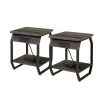 Side Table With Charging Station, Set Of 2 End Tables With USB Ports And Sockets For Living Room And Bedroom Dark Gray 1 Side Table With Charging Station, Set Of 2 End Tables With USB Ports And Sockets For Living Room And Bedroom Dark Gray -Bedroom Furniture Shop 975be559ce5f4c7c8dc83e0162729934