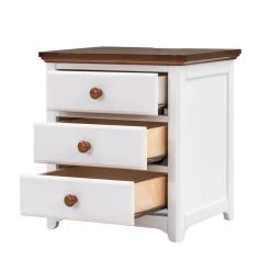 Wooden Nightstand With USB Charging Ports And Three Drawers, End Table For Bedroom, White 13 Wooden Nightstand With USB Charging Ports And Three Drawers, End Table For Bedroom, White -Bedroom Furniture Shop 9d905388544a494f8a45cca4cb47cf09