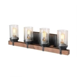 Anmytek 4-Lights Vanity Light With Bubble Glass Shade Wall Mount Sconce Lighting For Bedroom,Kitchen,Hallway