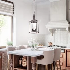 Augusta 3-Light Lantern Square Pendant For Dining/Bedroom, Hallway -Bedroom Furniture Shop Augusta 3 Light Lantern Square Pendant For Dining Bedroom2C Hallway 2