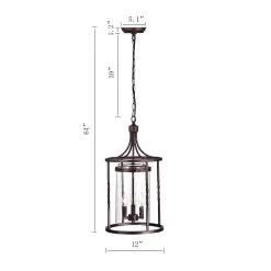 Augusta 3-Light Lantern Square Pendant For Dining/Bedroom, Hallway -Bedroom Furniture Shop Augusta 3 Light Lantern Square Pendant For Dining Bedroom2C Hallway 3