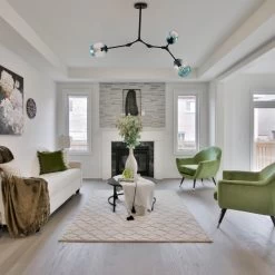 CurveCurio 3-Light Adjustable Abstract Chandelier With 4 Different Light Shade Living Room Light Bedroom Light -Bedroom Furniture Shop CurveCurio 3 Light Adjustable Abstract Chandelier with 4 Different Light Shade Living Room Light Bedroom Light 4