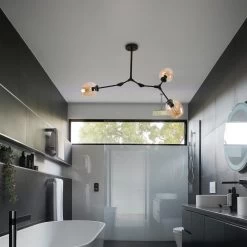 CurveCurio 3-Light Adjustable Abstract Chandelier With 4 Different Light Shade Living Room Light Bedroom Light -Bedroom Furniture Shop CurveCurio 3 Light Adjustable Abstract Chandelier with 4 Different Light Shade Living Room Light Bedroom Light 6