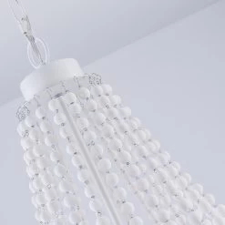 CurveCurio Farmhouse Chandelier 4 Blubs Antique Wood Chandelier For Bedroom, Porch And Kitchen -Bedroom Furniture Shop CurveCurio Modern Farmhouse Wood Lighting Drum Glam Wood Chandelier 10