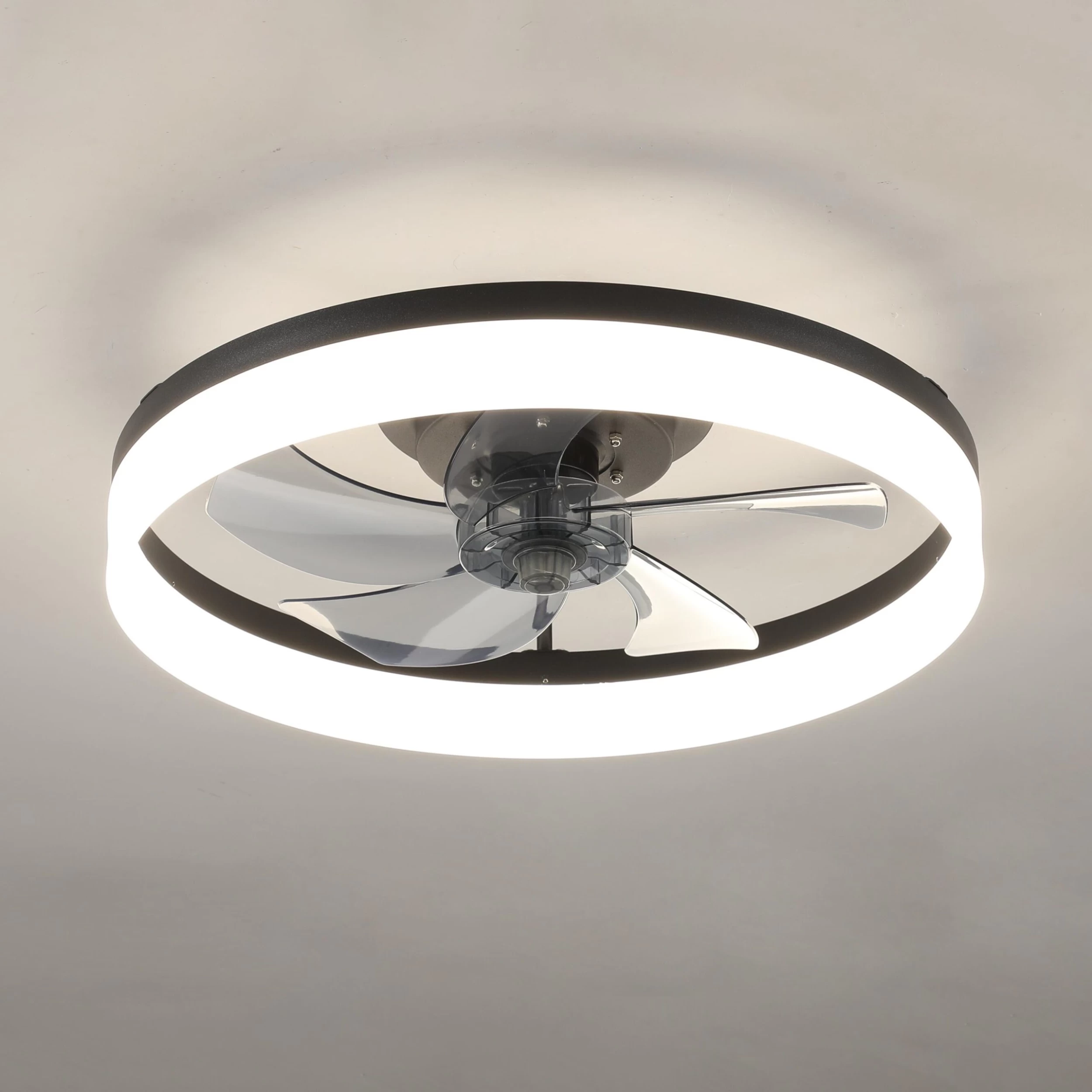 Cusp Barn 20-In Modern Low Profile Ceiling Fan With Dimmable LED Lights And Remote Control Flush Mount Ceiling Light For Bedroom 5 Cusp Barn 20-In Modern Low Profile Ceiling Fan With Dimmable LED Lights And Remote Control Flush Mount Ceiling Light For Bedroom - Image 3