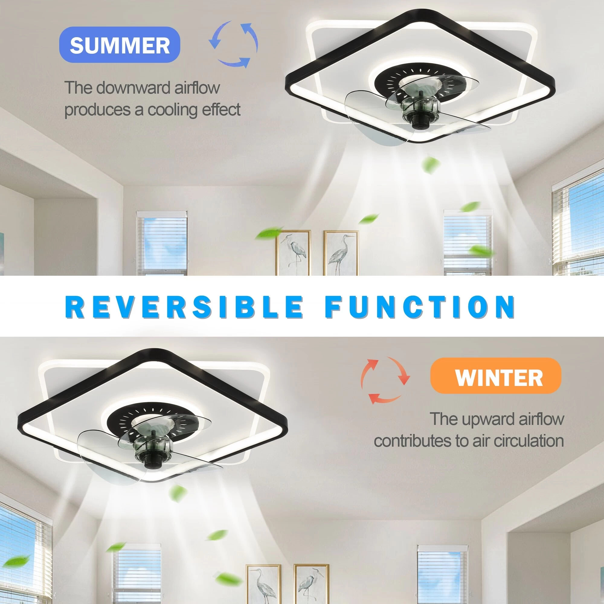 Cusp Barn 20-inch Low Profile Ceiling Fan With Light And Remote Control 6 Speeds Flush Mount Dimmable LED Lighting For Bedroom 8 Cusp Barn 20-inch Low Profile Ceiling Fan With Light And Remote Control 6 Speeds Flush Mount Dimmable LED Lighting For Bedroom - Image 6