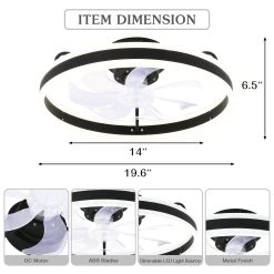 Cusp Barn Modern 20-In Low Profile Flush Mount Ceiling Fans With Lights And Smart APP Remote Control Ceiling Light For Bedroom 38 Cusp Barn Modern 20-In Low Profile Flush Mount Ceiling Fans With Lights And Smart APP Remote Control Ceiling Light For Bedroom -Bedroom Furniture Shop Cusp Barn Low Profile Ceiling Fan with Lights Flush Mount 6 Speeds Smart Remote APP Control Ceiling Light for Bedroom 4