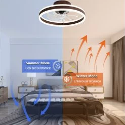 Cusp Barn Modern 20-In Low Profile Flush Mount Ceiling Fans With Lights And Smart APP Remote Control Ceiling Light For Bedroom 30 Cusp Barn Modern 20-In Low Profile Flush Mount Ceiling Fans With Lights And Smart APP Remote Control Ceiling Light For Bedroom -Bedroom Furniture Shop Cusp Barn Low Profile Flush Mount Ceiling Fan with Lights 6 Speeds Smart APP Remote Control Ceiling Light for Bedroom 3