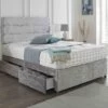 Designer Divan Set Upholstered In Crushed Velvet Material – Matching Headboard & Choice Of Mattress -Bedroom Furniture Shop D01 58 600x592 1