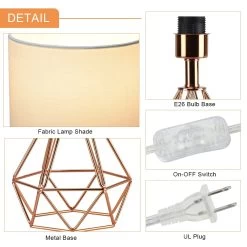 Depuley Bedroom Bedside Table Lamp Fabric Nightstand Light Shade - N/A 38 Depuley Bedroom Bedside Table Lamp Fabric Nightstand Light Shade - N/A -Bedroom Furniture Shop Depuley Bedroom Bedside Table Lamp Fabric Nightstand Light Shade 17