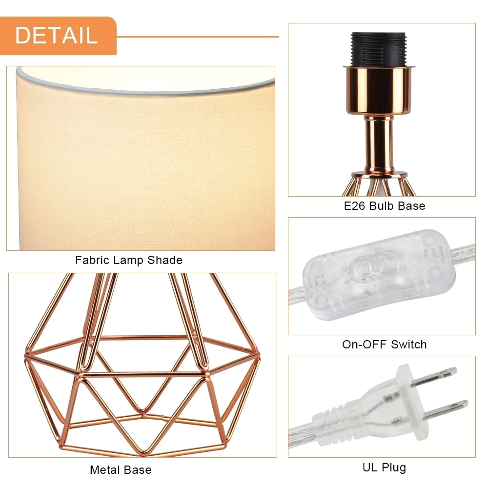 Depuley Bedroom Bedside Table Lamp Fabric Nightstand Light Shade - N/A 20 Depuley Bedroom Bedside Table Lamp Fabric Nightstand Light Shade - N/A - Image 18