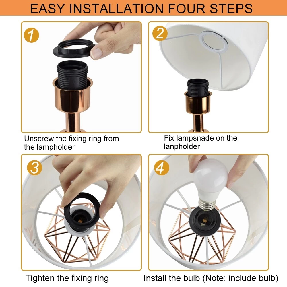 Depuley Bedroom Bedside Table Lamp Fabric Nightstand Light Shade - N/A 21 Depuley Bedroom Bedside Table Lamp Fabric Nightstand Light Shade - N/A - Image 19