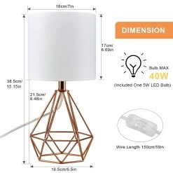 Depuley Bedroom Bedside Table Lamp Fabric Nightstand Light Shade - N/A 26 Depuley Bedroom Bedside Table Lamp Fabric Nightstand Light Shade - N/A -Bedroom Furniture Shop Depuley Bedroom Bedside Table Lamp Fabric Nightstand Light Shade 5