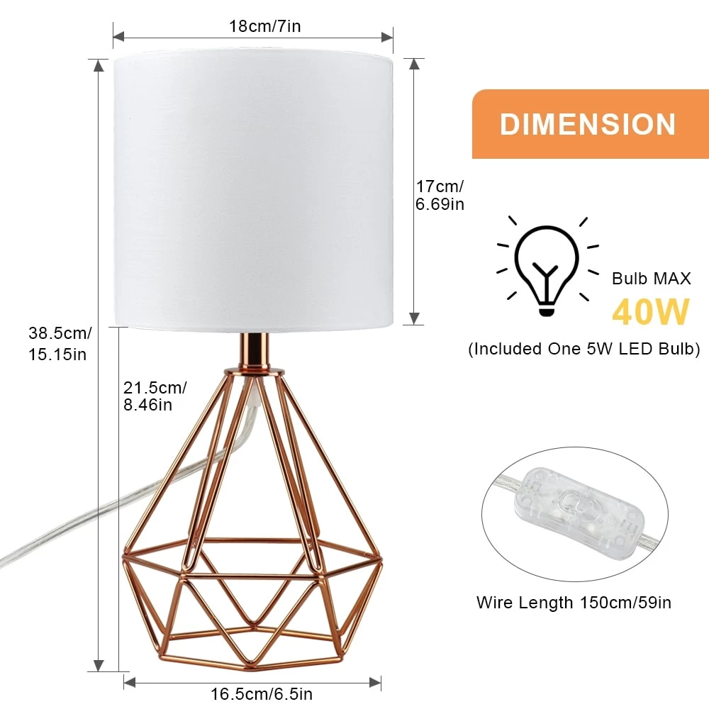 Depuley Bedroom Bedside Table Lamp Fabric Nightstand Light Shade - N/A 8 Depuley Bedroom Bedside Table Lamp Fabric Nightstand Light Shade - N/A - Image 6