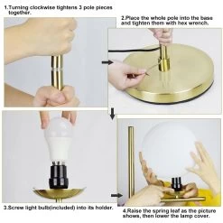 Depuley Sphere Floor Lamp-9W Frost Glass Globe Standing Lamp For Bedroom Tall Pole E26 LED Light Base - N/A -Bedroom Furniture Shop Depuley Sphere Floor Lamp 9W Frost Glass Globe Standing Lamp for Bedroom Tall Pole E26 LED Light Base 10