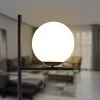 Depuley Sphere Floor Lamp-9W Frost Glass Globe Standing Lamp For Bedroom Tall Pole E26 LED Light Base - N/A