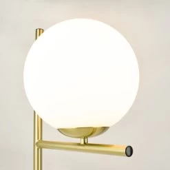 Depuley Sphere Floor Lamp-9W Frost Glass Globe Standing Lamp For Bedroom Tall Pole E26 LED Light Base - N/A -Bedroom Furniture Shop Depuley Sphere Floor Lamp 9W Frost Glass Globe Standing Lamp for Bedroom Tall Pole E26 LED Light Base 9