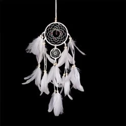 Dream Catcher LED Lighting Feather Dreamcatcher Girl Room Bell Bedroom Romantic Hanging Purple - Medium